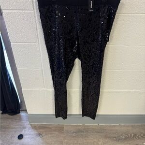 Black Sequin Leggings